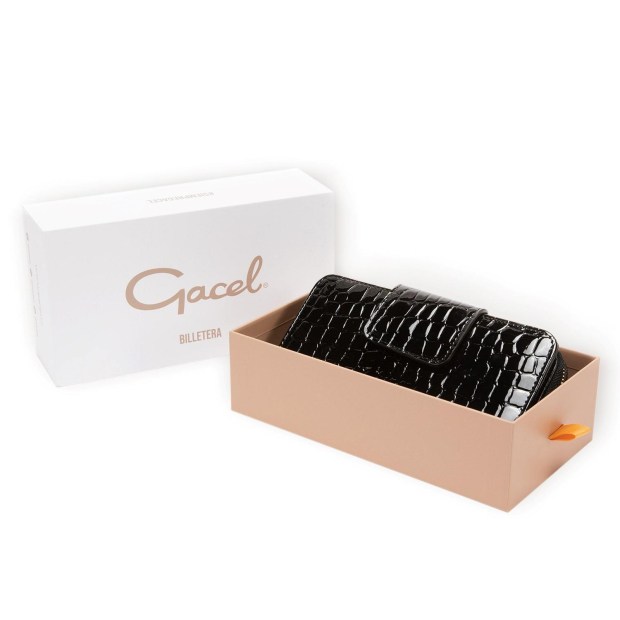 Billetera - Gacel - Bill Gr Fl - Negro -